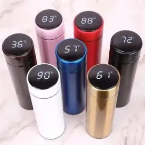 Smart Temperature Display Water Bottle, Digital LED Screen, Stainless Steel Vacuum Flask