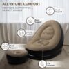 Inflatable Lounge Chair with Ottoman, Portable Indoor Gaming Seat, Indoor Relaxation Set - Image 2