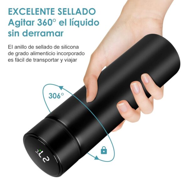Smart Temperature Display Water Bottle, Digital LED Screen, Stainless Steel Vacuum Flask - Image 5