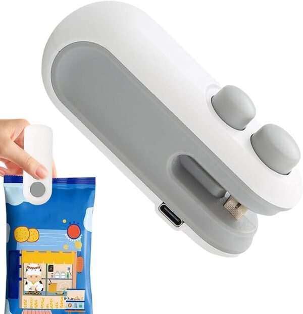 Portable Mini Sealing Machine, USB Rechargeable Heat Sealer for Food Storage - Image 2