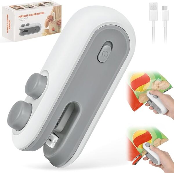 Portable Mini Sealing Machine, USB Rechargeable Heat Sealer for Food Storage - Image 4