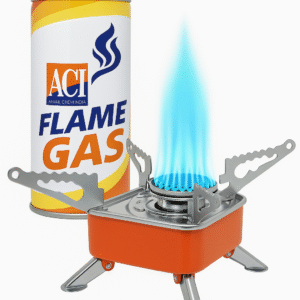 Aluminum Butane Gas Canister for Portable Gas Stove Chulha | Compact and Resealable Gas Stove with Case for Picnic Outdoor Cooking